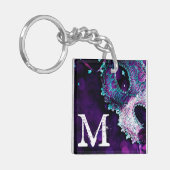 Masquerade Mask Costume Halloween Mardi Sleutelhan Sleutelhanger (Voorkant Links)