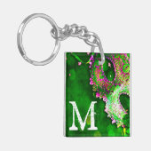 Masquerade Mask Costume Halloween Mardi Sleutelhan Sleutelhanger (Voorkant Links)