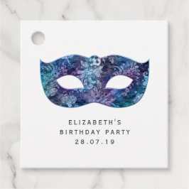  Masquerade Mask en Damask Bedankjes Labels
