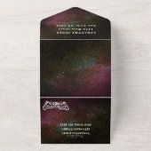 Masquerade Mask Galaxy Sky Stars Quinceanera All In One Uitnodiging (Buitenkant)