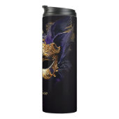Masquerade Mask Gold Purple Dramatic Name Gift Thermosbeker (Geroteerd rechts)