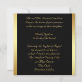 Masquerade Mask Green Swirl Wedding Invitation Kaart (Achterkant)