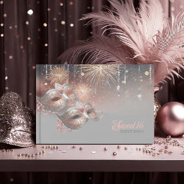 Masquerade Mask Sweet Sixteen Roze Goud ID1032 Gastenboek