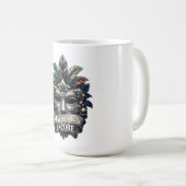 Masquerade Mask T-Shirt, Symmetrical Filigree Prem Koffiemok (Voorkant rechts)