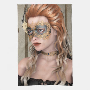 Masquerade Mask Theedoek