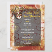 Masquerade mask venetian mardi gras kaart (Achterkant)