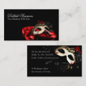 Masquerade Mask Visitekaartje (Voorkant / Achterkant)