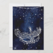 Masquerade mask zilverglitter sparkles Sweet 16 Kaart (Achterkant)