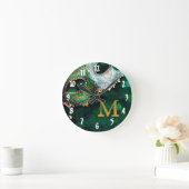 Masquerade Masker Costum Monogram Initiaal Wall Cl Ronde Klok (Huis)