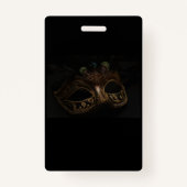 Masquerade Masker Elegant Gold Black Sweet 16 15 V Badge (Achterkant)