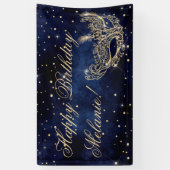 Masquerade masker elegante chique gouden glitter s spandoek (Verticaal)