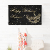 Masquerade masker elegante chique gouden glitter s spandoek (Insitu)