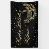 Masquerade masker elegante chique gouden glitter s spandoek (Verticaal)