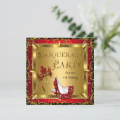 Masquerade Masker High Hiel Gold Dag 2 Kaart (Staand voorkant)