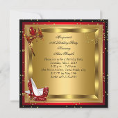 Masquerade Masker High Hiel Shoe Red Birthday 2 Kaart (Achterkant)