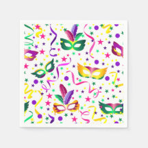 Masquerade Masker Papieren Servetten, Elegant Fees