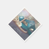 Masquerade Masker & Parels Regenboog Feest Servetten (Hoek)