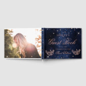 Masquerade-masker roze goud glitters glans Sweet 1 Gastenboek (Volledig)