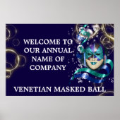 Masquerade masker Venetiaanse gemaskerde bal Poster (Voorkant)