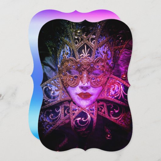 Masquerade masker Victoriaans elegante gothic Kaart (Voorkant / Achterkant)