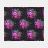 Masquerade masker Victoriaans gothic zwart roze bl Fleece Deken (Voorkant (Horizontaal))