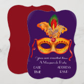 Masquerade maskerpartij Masquersade ball Kaart (Voorkant / Achterkant)