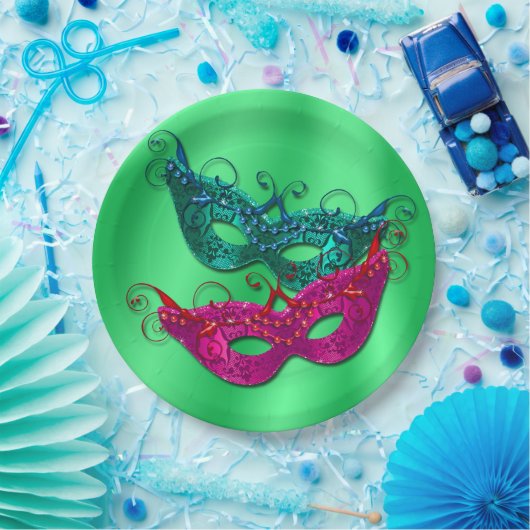 Masquerade-maskers Bord 9" (Feest)