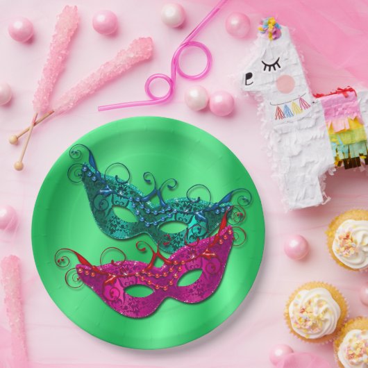 Masquerade-maskers Bord 9" (Feest)