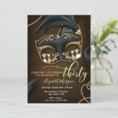 Masquerade, Masque 30th Birthday Kaart (Staand voorkant)