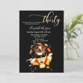 Masquerade, Masque Black 30th Birthday Kaart (Staand voorkant)