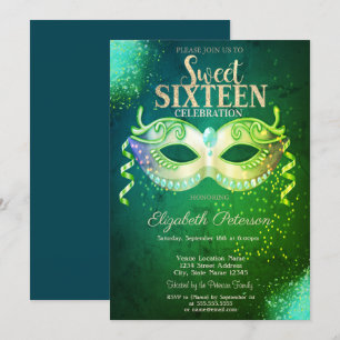 Masquerade, Masque, Groen Zoet 16 Goud Kaart