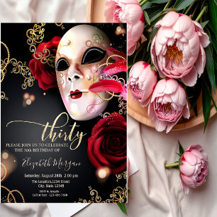 Masquerade, Masque Rode Rozen 30e Verjaardag Kaart