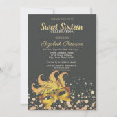 Masquerade, Masque, Stippen, Confetti Sweet 16 Kaart (Voorkant)