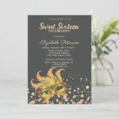 Masquerade, Masque, Stippen, Confetti Sweet 16 Kaart (Staand voorkant)