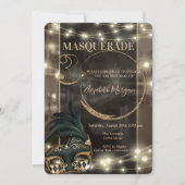 Masquerade Masque String Lights 30ste verjaardag Kaart (Voorkant)