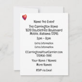 Masquerade Meisje Uitnodiging (Achterkant)