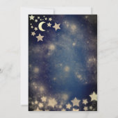 Masquerade moon & sterren kalligrafie zoete zestie kaart (Achterkant)