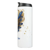 Masquerade Motief Sweet 16 Blauw Goud ID1032 Thermosbeker (Geroteerd rechts)