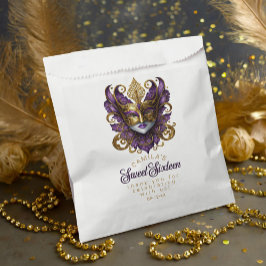 Masquerade Motief Sweet 16 Paarse Goud ID1032 Bedankzakje