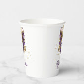 Masquerade Motif Quinceanera Paarse Goud ID1031 Papieren Bekers (Rechts)