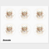 Masquerade Motif Quinceanera Roos Goud ID1031 Ronde Sticker (Vel)