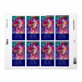 MASQUERADE NACHT Carnaval Musicus in Roze kostuum Etiket (Full Sheet)