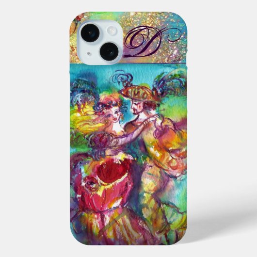 MASQUERADE NACHT/CARNIVAL DANCE MONOGRAM Case-Mate iPhone CASE (Achterkant)