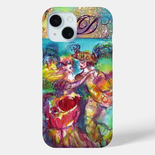 MASQUERADE NACHT/CARNIVAL DANCE MONOGRAM Case-Mate iPhone CASE (Achterkant)