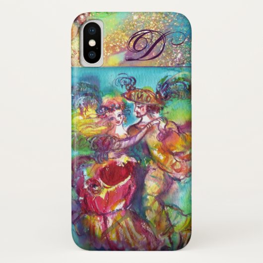 MASQUERADE NACHT/CARNIVAL DANCE MONOGRAM Case-Mate iPhone CASE (Achterkant)