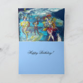 MASQUERADE NACHT DANCING AND MUSIC Birthday Kaart (Binnen)