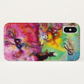 MASQUERADE NACHT / LADY MET ZWARTE CAT-MONOGRAM Case-Mate iPhone CASE (Achterkant (horizontaal))