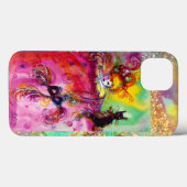 MASQUERADE NACHT / LADY MET ZWARTE CAT-MONOGRAM Case-Mate iPhone CASE (Achterkant (horizontaal))