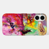 MASQUERADE NACHT / LADY MET ZWARTE CAT-MONOGRAM Case-Mate iPhone CASE (Achterkant (horizontaal))