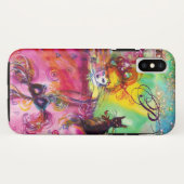 MASQUERADE NACHT / LADY MET ZWARTE CAT-MONOGRAM Case-Mate iPhone CASE (Achterkant (horizontaal))